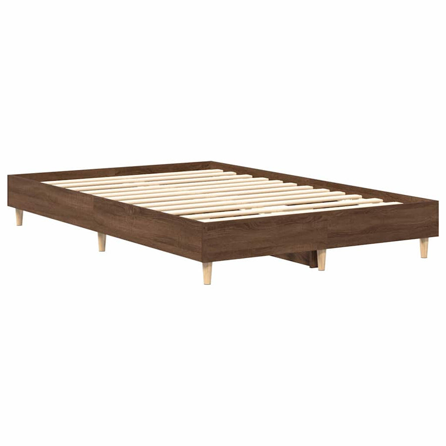 Bedframe zonder matras 120x200 cm spaanplaat bruin eikenkleurig