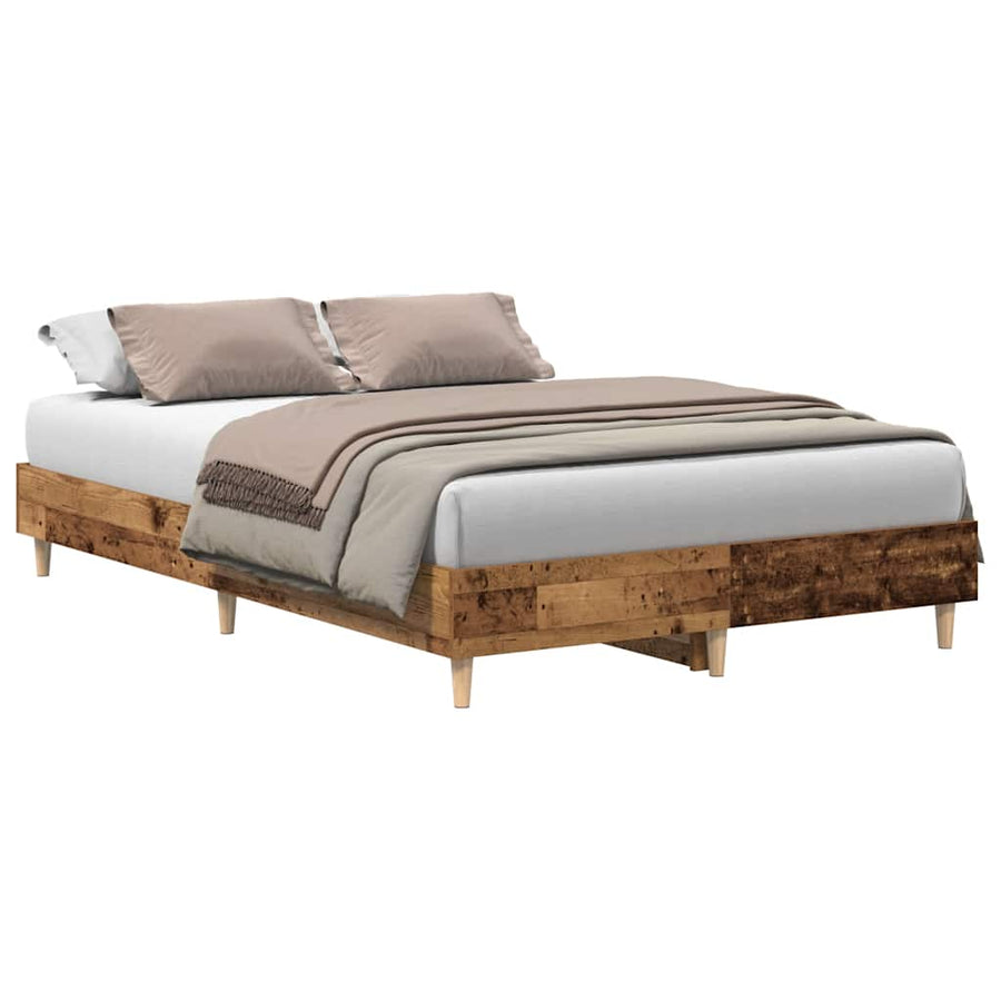 Bedframe zonder matras 120x200 cm spaanplaat bewerkt hout