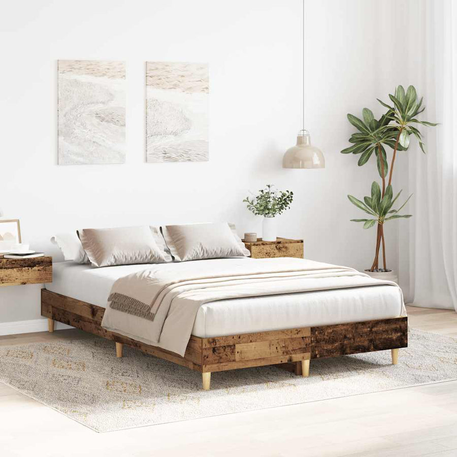 Bedframe zonder matras 120x200 cm spaanplaat bewerkt hout