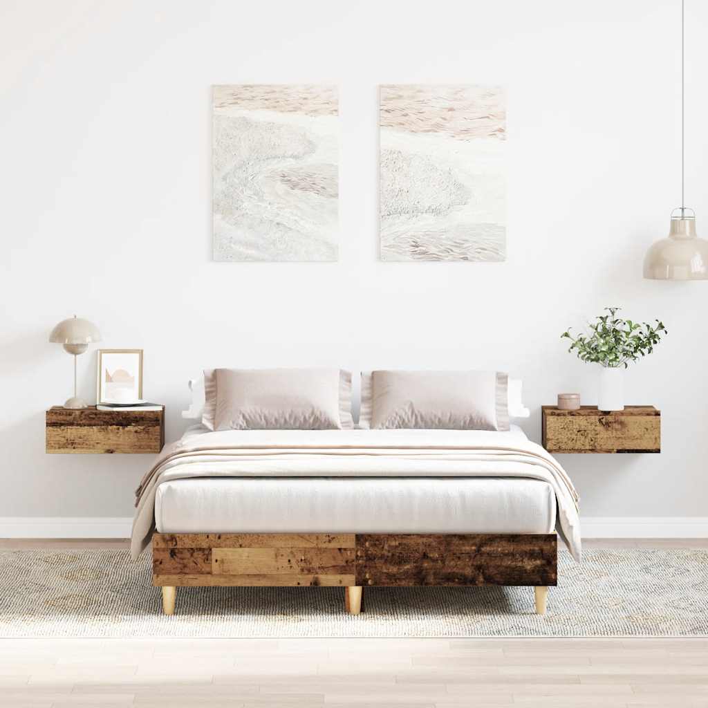 Bedframe zonder matras 120x200 cm spaanplaat bewerkt hout