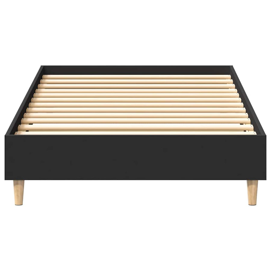 Bedframe matras zonder matras 100x200 cm spaanplaat zwart