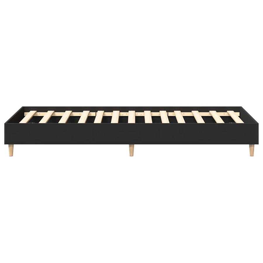 Bedframe matras zonder matras 100x200 cm spaanplaat zwart