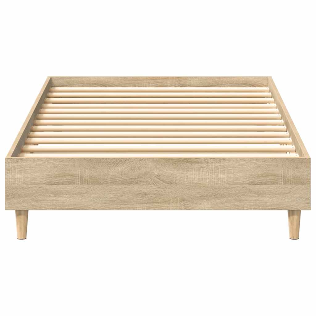 Bedframe zonder matras 100x200cm spaanplaat sonoma eikenkleurig