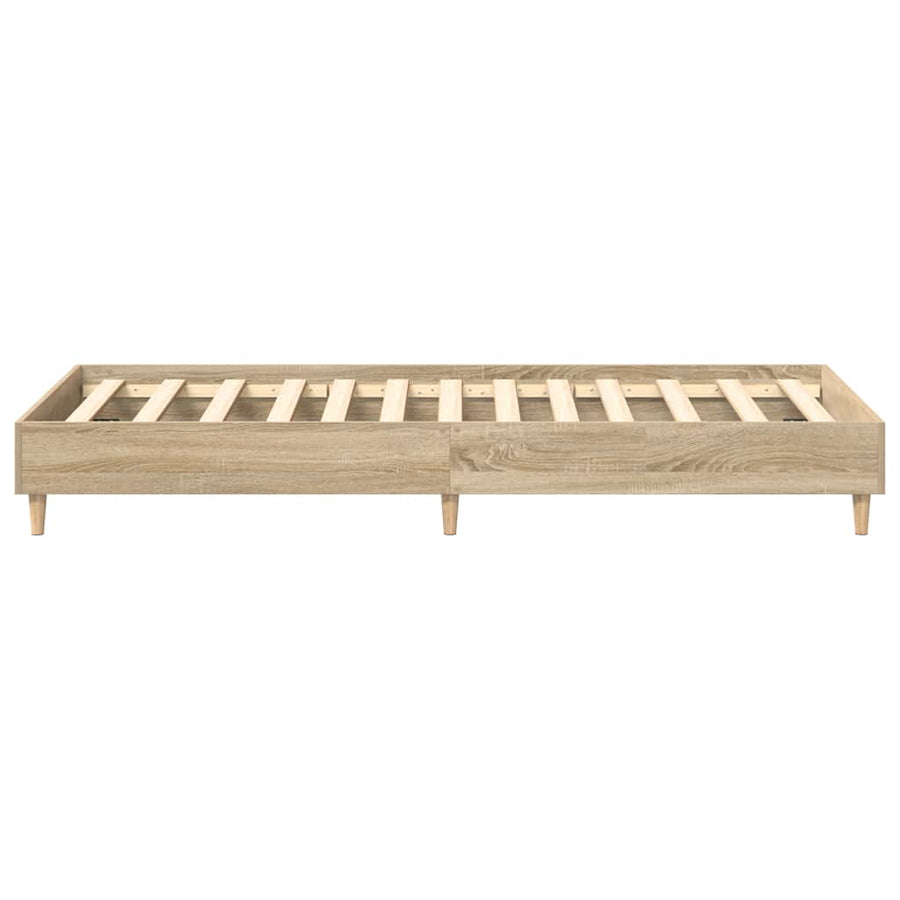 Bedframe zonder matras 100x200cm spaanplaat sonoma eikenkleurig