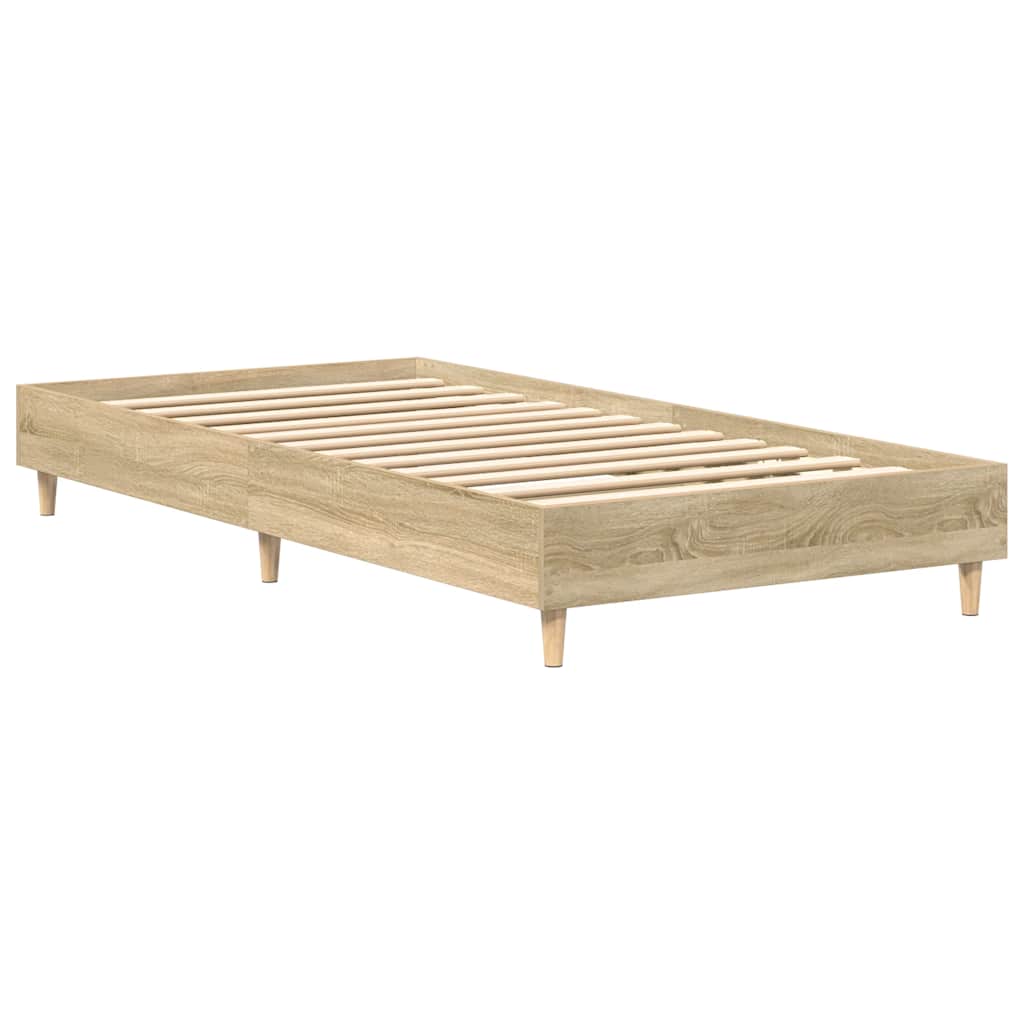 Bedframe zonder matras 100x200cm spaanplaat sonoma eikenkleurig