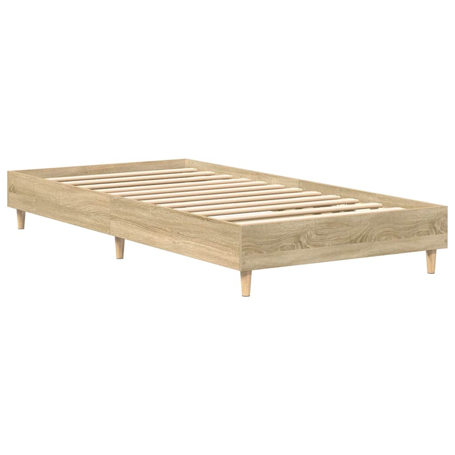 Bedframe zonder matras 100x200cm spaanplaat sonoma eikenkleurig