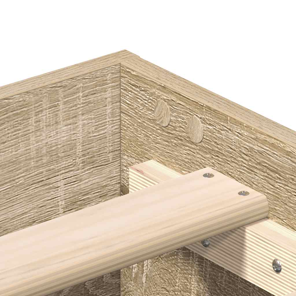 Bedframe zonder matras 100x200cm spaanplaat sonoma eikenkleurig