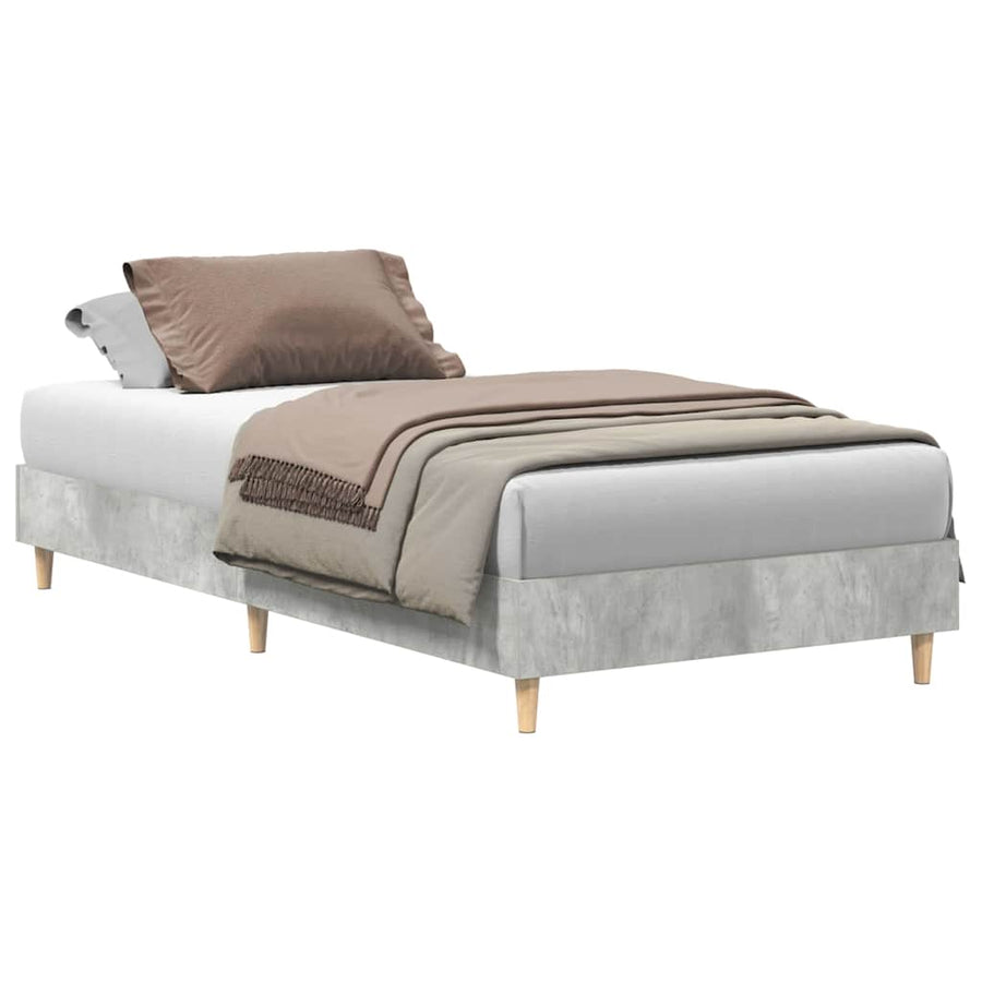 Bedframe zonder matras 100x200 cm spaanplaat betongrijs