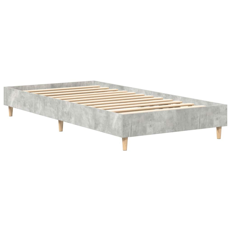 Bedframe zonder matras 100x200 cm spaanplaat betongrijs