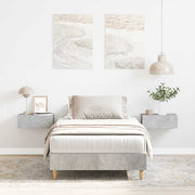 Bedframe 100x200 cm spaanplaat betongrijs