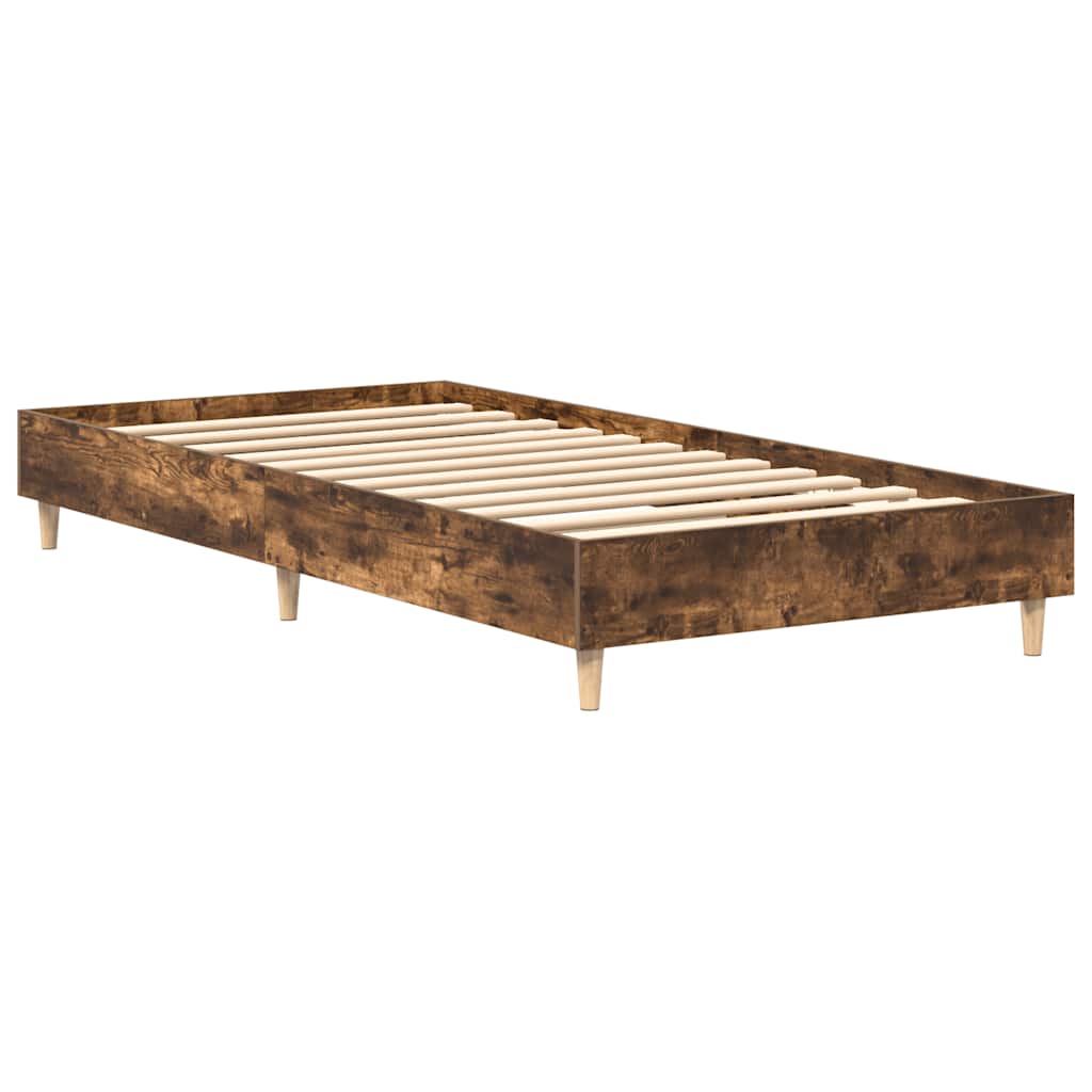 Bedframe zonder matras 100x200 cm spaanplaat gerookt eiken