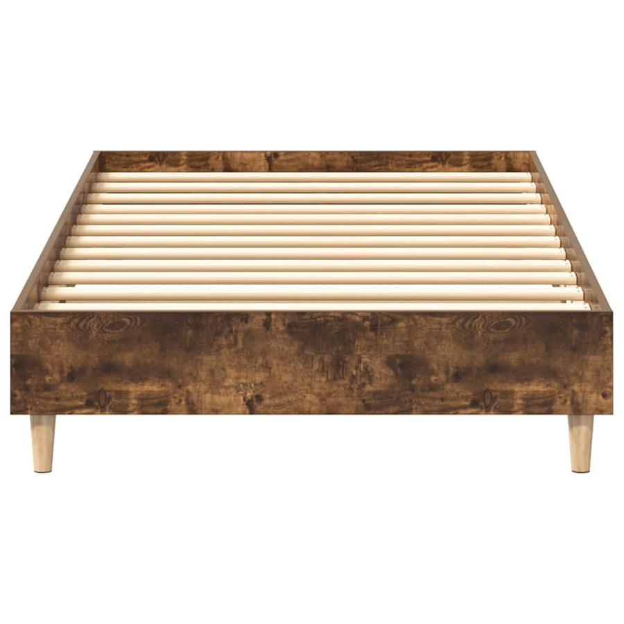 Bedframe zonder matras 100x200 cm spaanplaat gerookt eiken