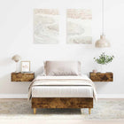 Bedframe 100x200 cm spaanplaat gerookt eiken