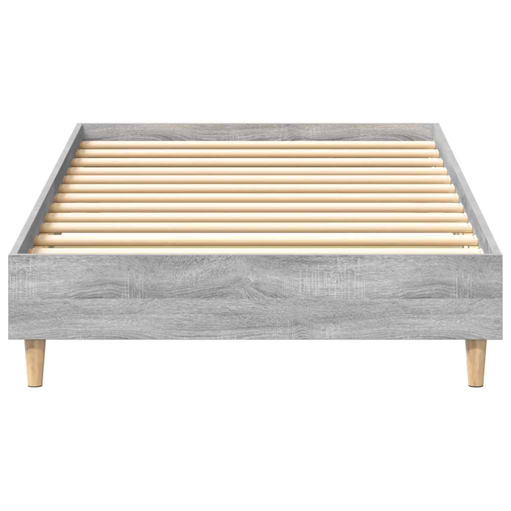 Bedframe zonder matras 100x200 cm spaanplaat grijs sonoma
