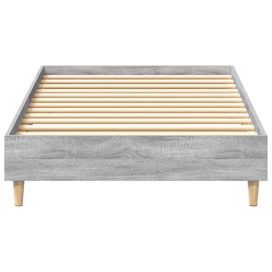 Bedframe zonder matras 100x200 cm spaanplaat grijs sonoma