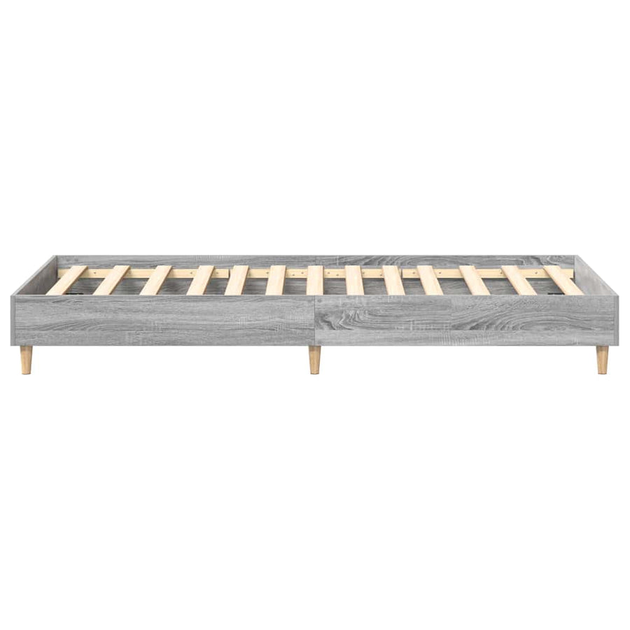 Bedframe zonder matras 100x200 cm spaanplaat grijs sonoma