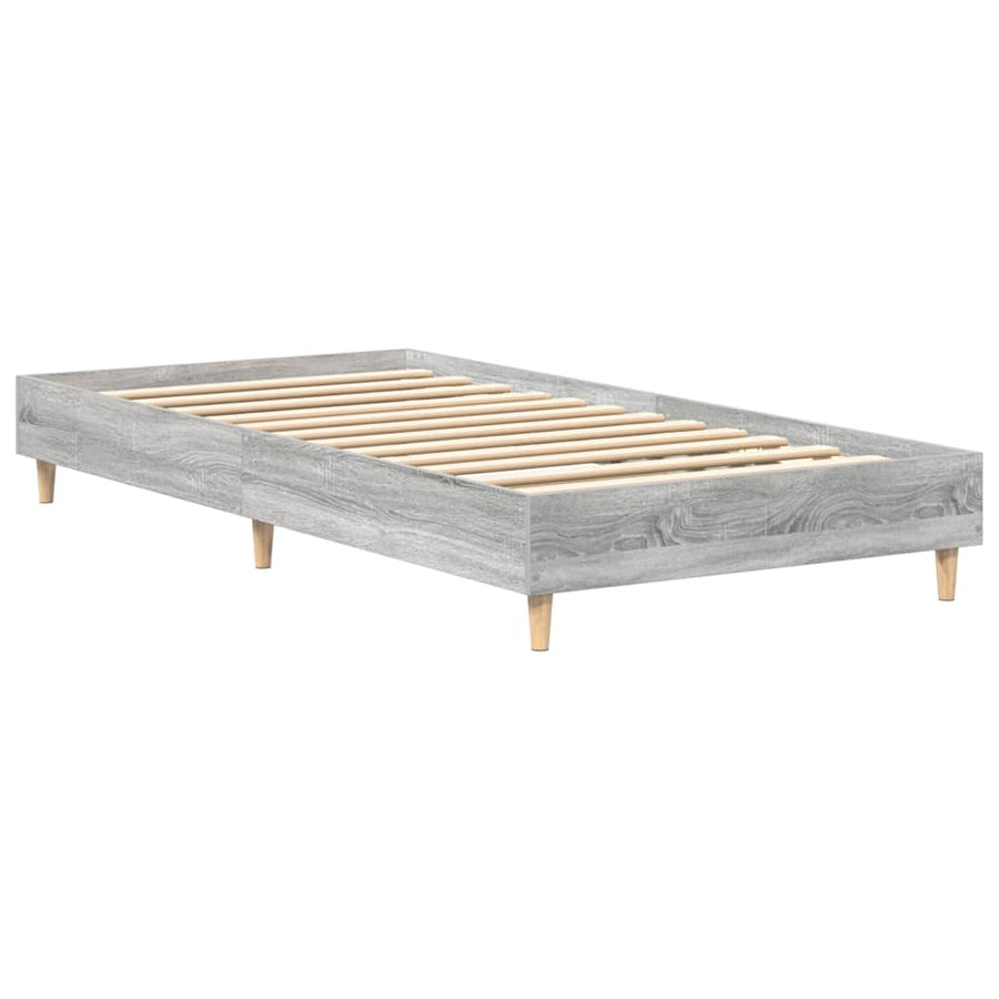 Bedframe zonder matras 100x200 cm spaanplaat grijs sonoma