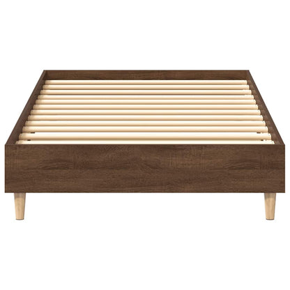 Bedframe zonder matras 100x200 cm spaanplaat bruin eikenkleurig
