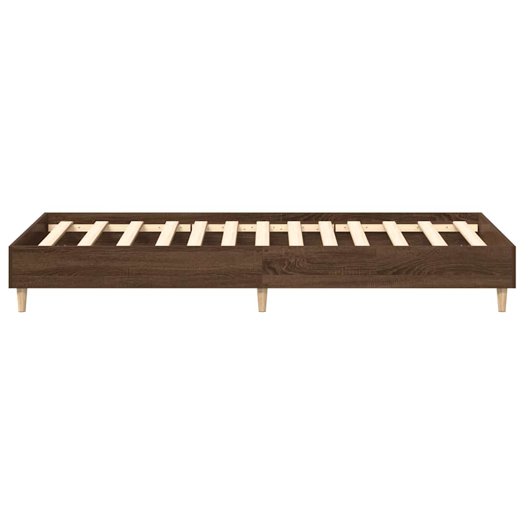 Bedframe zonder matras 100x200 cm spaanplaat bruin eikenkleurig