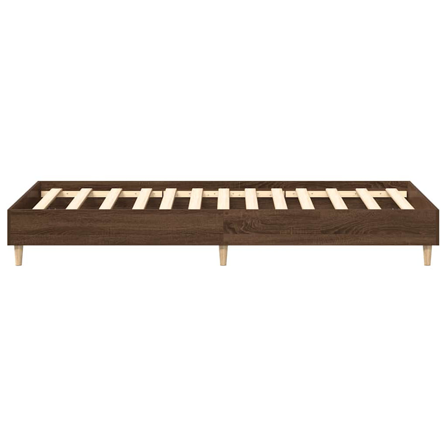 Bedframe zonder matras 100x200 cm spaanplaat bruin eikenkleurig