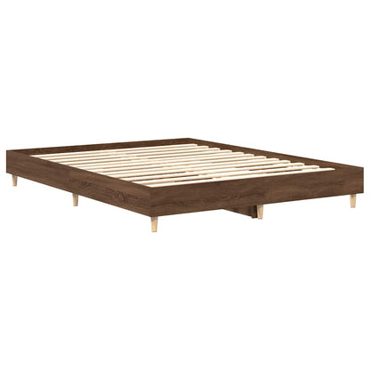 Bedframe zonder matras 100x200 cm spaanplaat bruin eikenkleurig