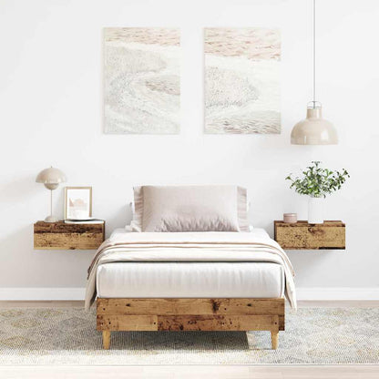 Bedframe zonder matras 100x200 cm spaanplaat bewerkt hout