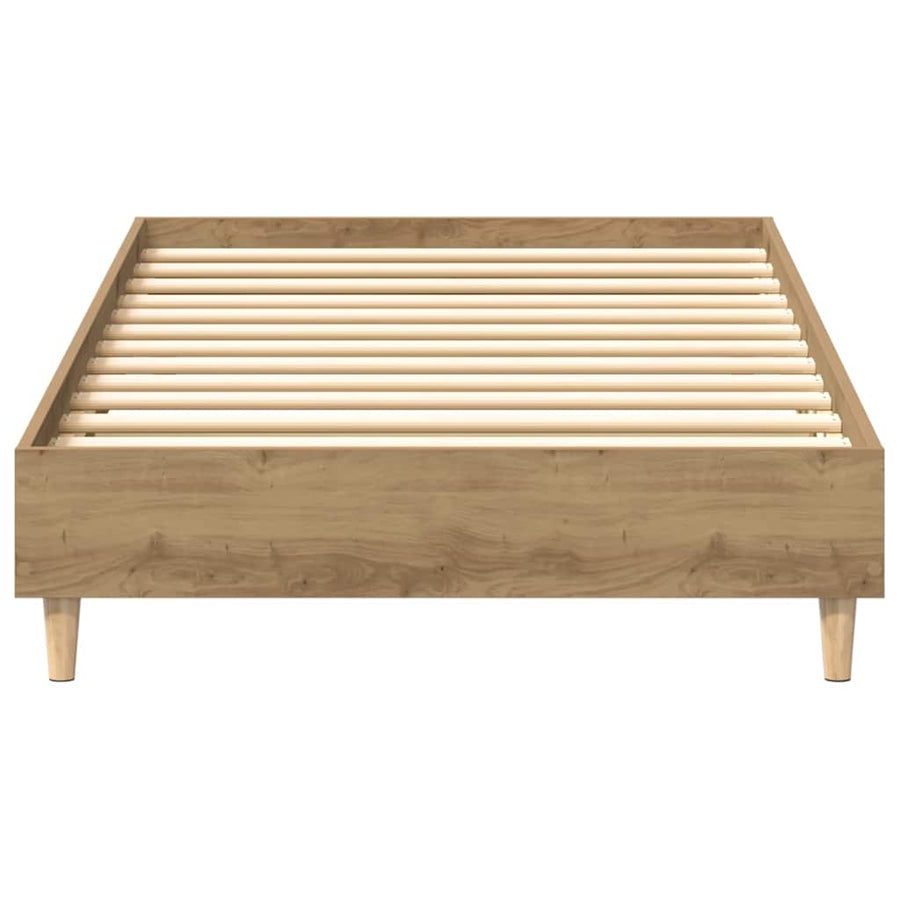 Bedframe zonder matras 100x200 cm spaanplaat artisanaal eiken