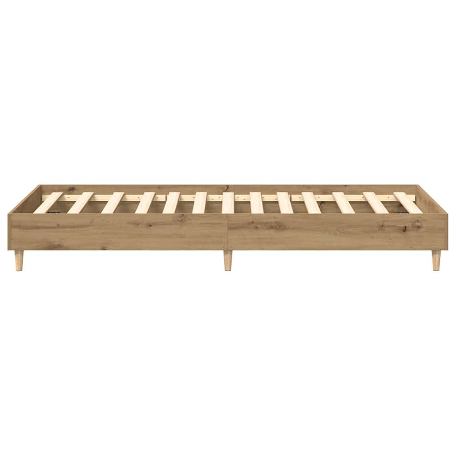 Bedframe zonder matras 100x200 cm spaanplaat artisanaal eiken