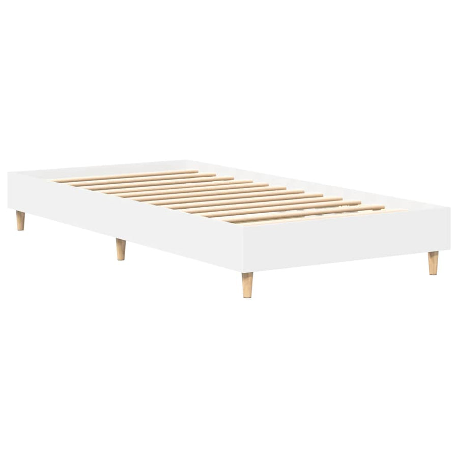 Bedframe zonder matras 90x200 cm spaanplaat wit