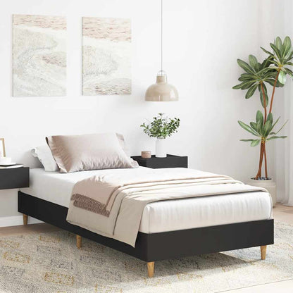 Bedframe zonder matras 90x200 cm spaanplaat zwart