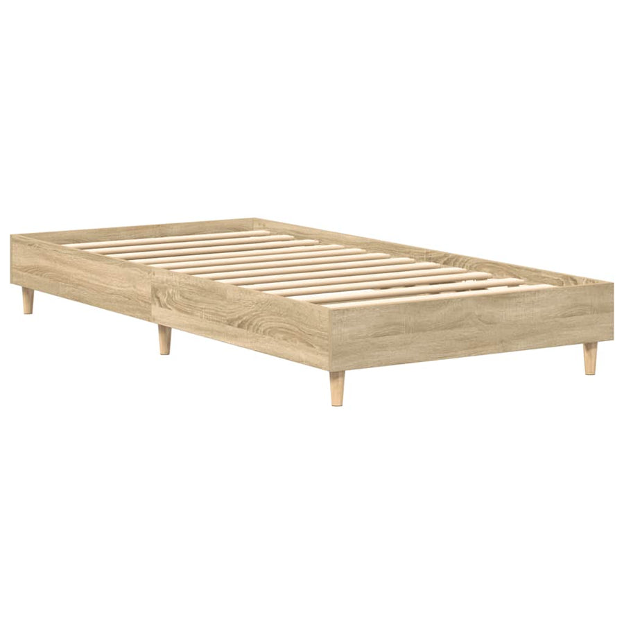 Bedframe zonder matras 90x200 cm spaanplaat sonoma eikenkleurig