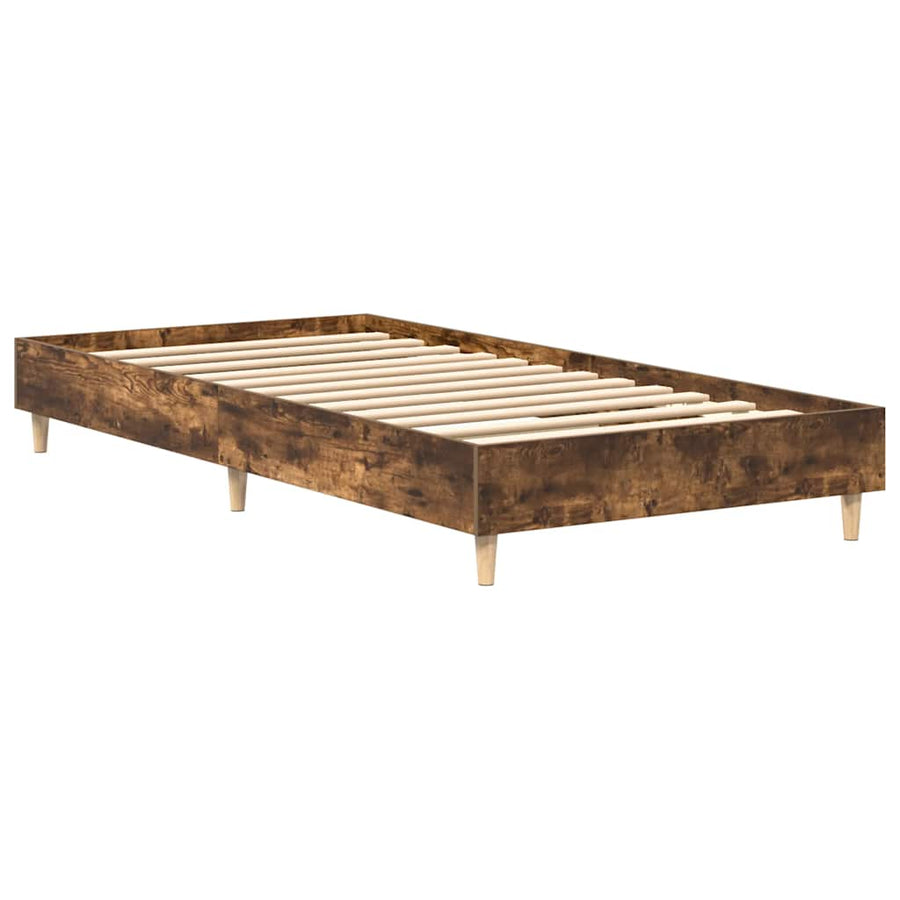 Bedframe zonder matras 90x200 cm spaanplaat gerookt eiken