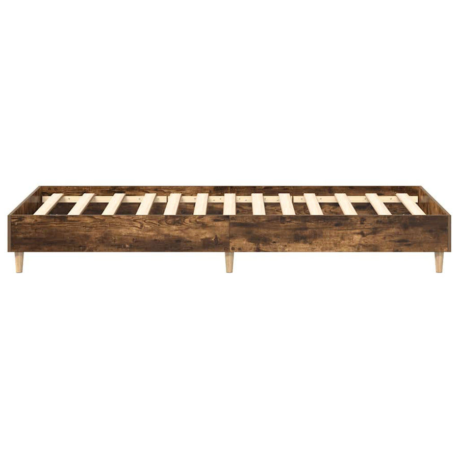 Bedframe zonder matras 90x200 cm spaanplaat gerookt eiken
