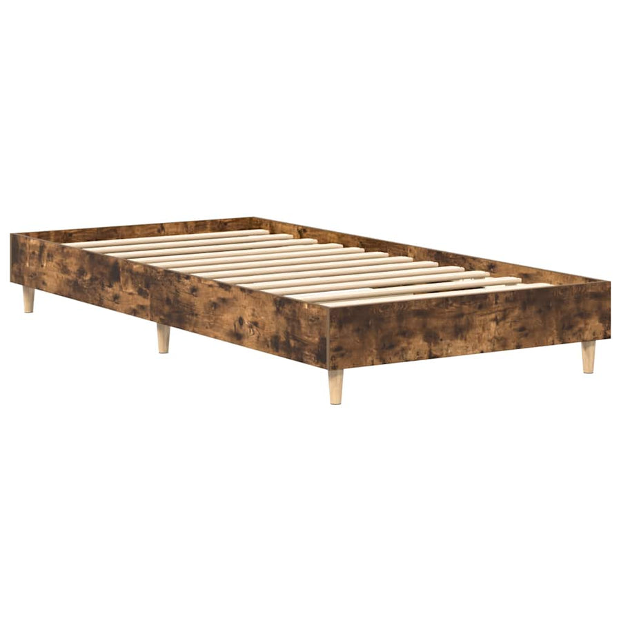 Bedframe zonder matras 90x200 cm spaanplaat gerookt eiken