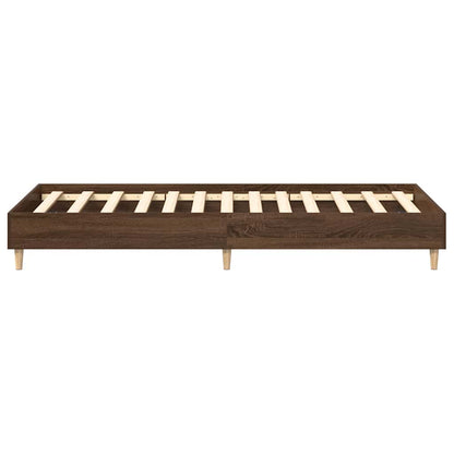 Bedframe zonder matras 90x200 cm spaanplaat bruin eiken