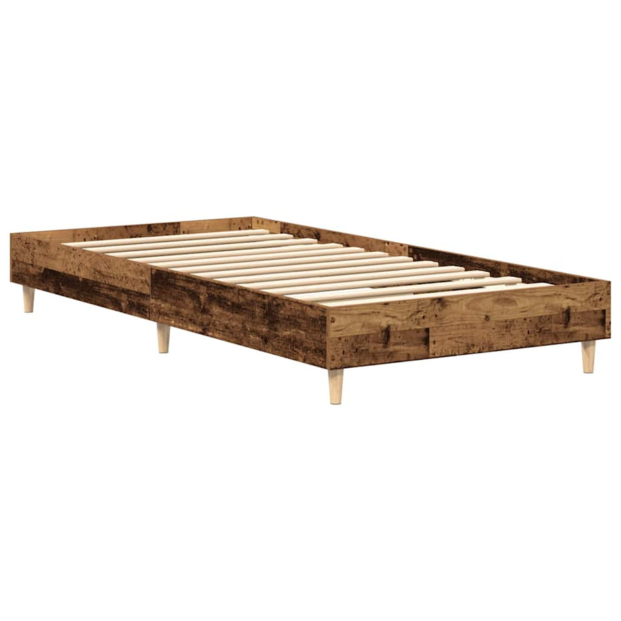 Bedframe zonder matras 90x200 cm spaanplaat bewerkt hout