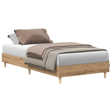 Bedframe zonder matras 90x200 cm spaanplaat artisanaal eiken