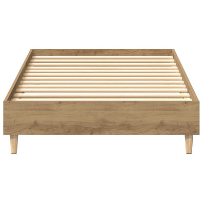 Bedframe zonder matras 90x200 cm spaanplaat artisanaal eiken