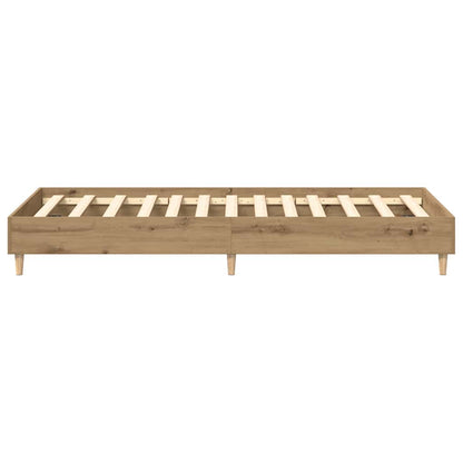 Bedframe zonder matras 90x200 cm spaanplaat artisanaal eiken