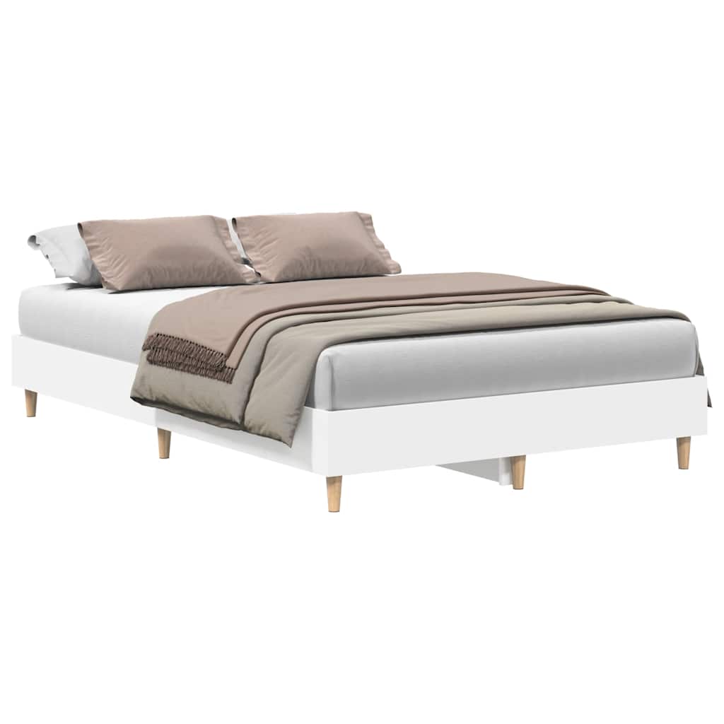 Bedframe zonder matras 140x190 cm spaanplaat wit