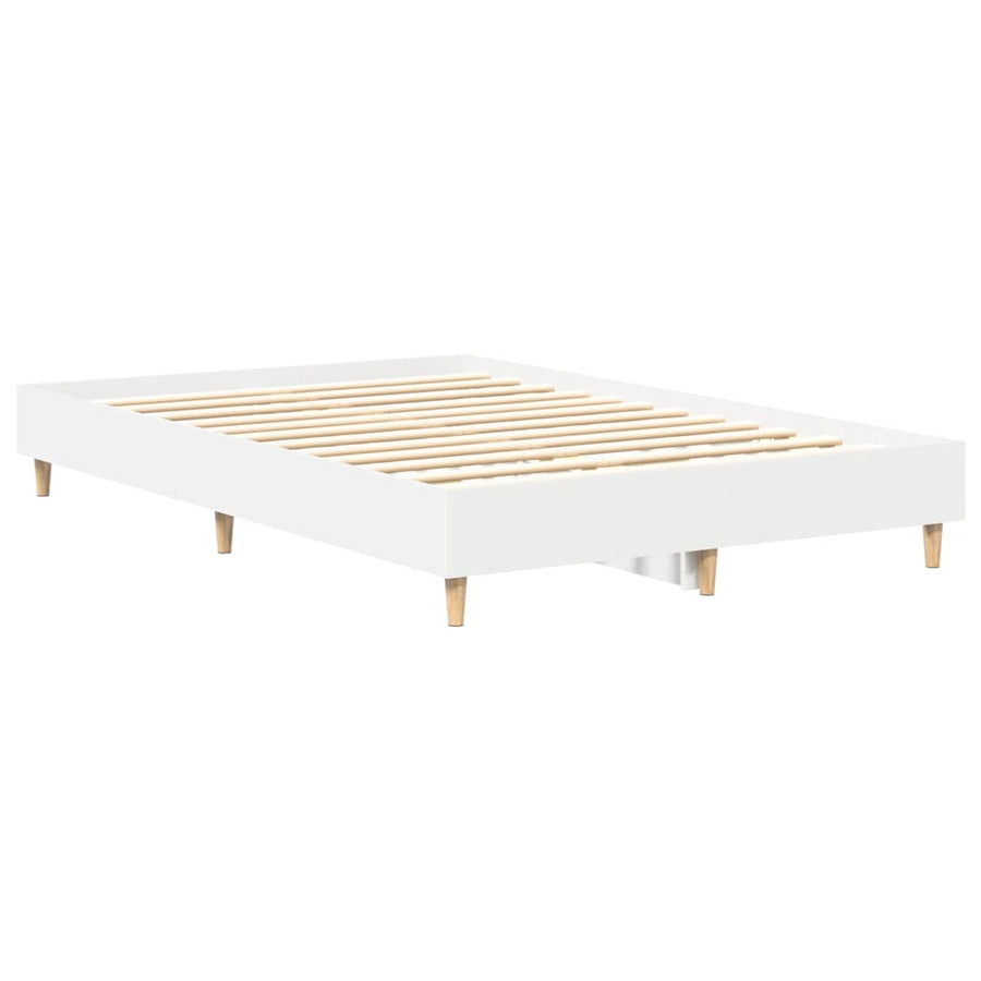 Bedframe zonder matras 140x190 cm spaanplaat wit