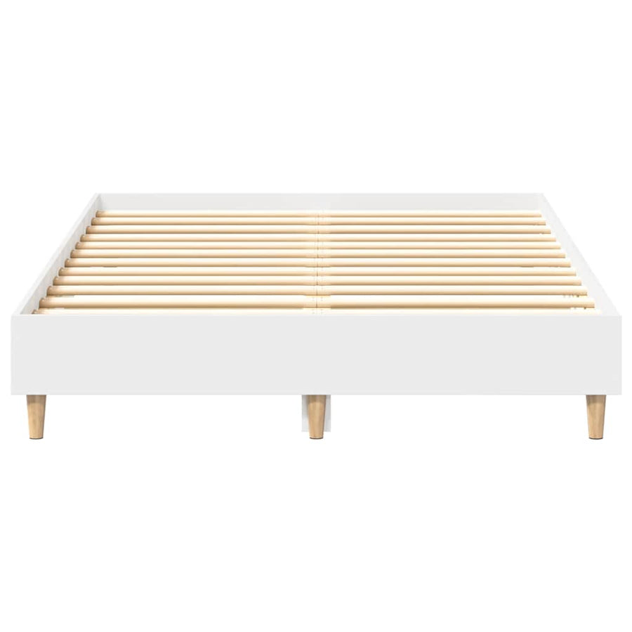 Bedframe zonder matras 140x190 cm spaanplaat wit