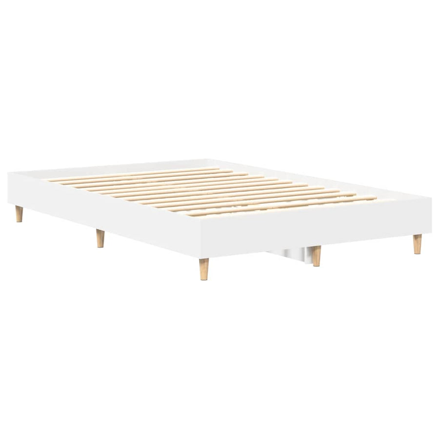 Bedframe zonder matras 140x190 cm spaanplaat wit