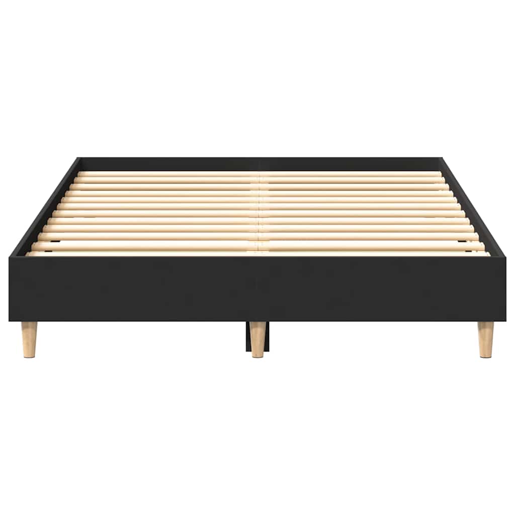 Bedframe zonder matras 140x190 cm spaanplaat zwart