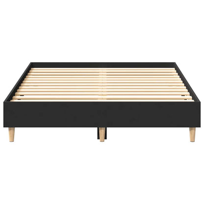 Bedframe zonder matras 140x190 cm spaanplaat zwart