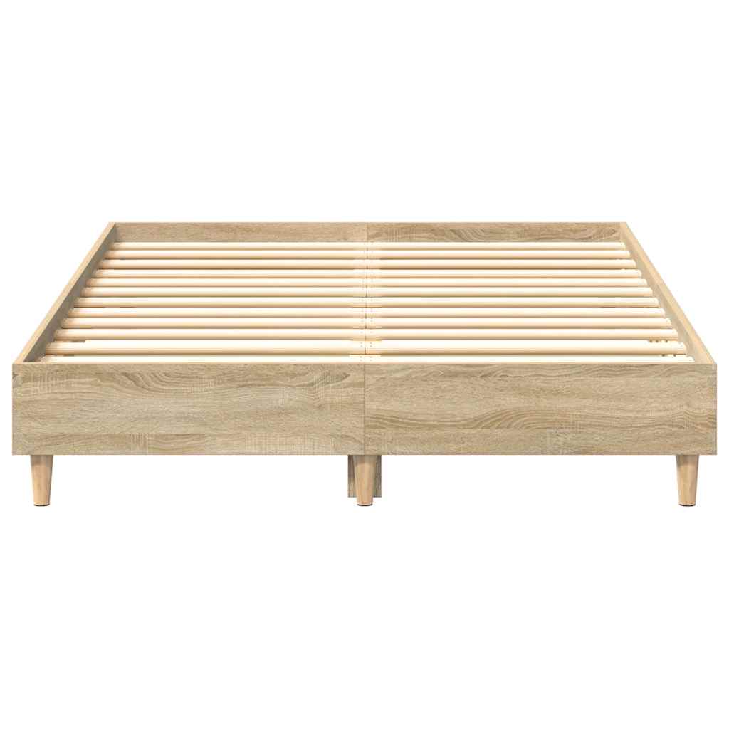 Bedframe zonder matras 140x190cm spaanplaat sonoma eikenkleurig