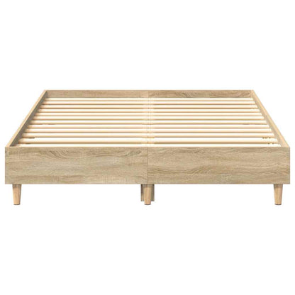 Bedframe zonder matras 140x190cm spaanplaat sonoma eikenkleurig