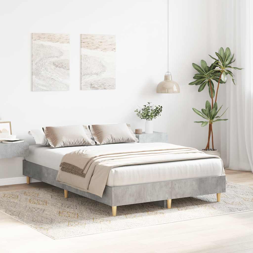 Bedframe zonder matras 140x190 cm spaanplaat betongrijs