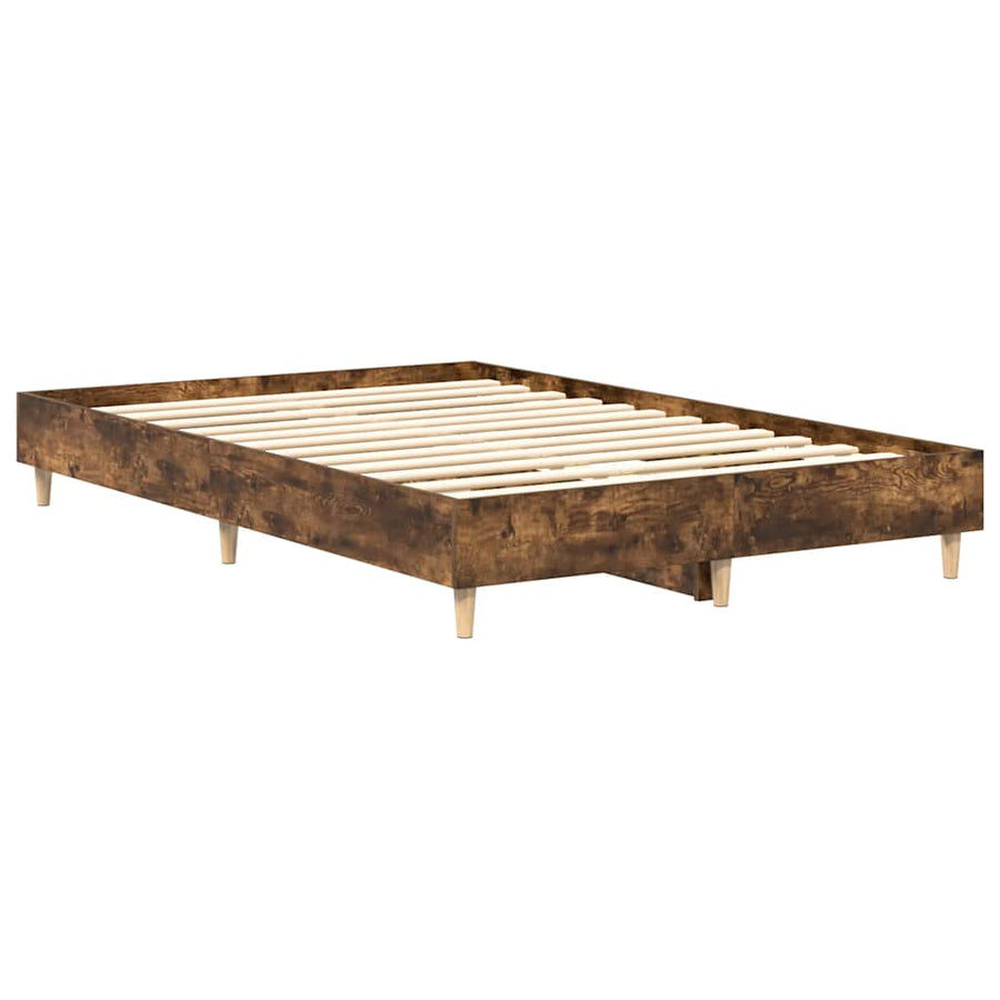 Bedframe zonder matras 140x190 cm spaanplaat gerookt eiken