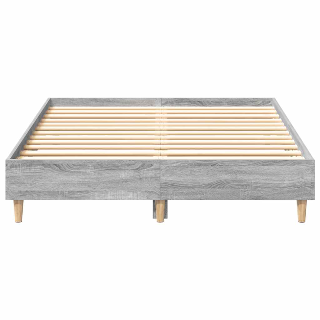Bedframe zonder matras 140x190 cm spaanplaat grijs sonoma
